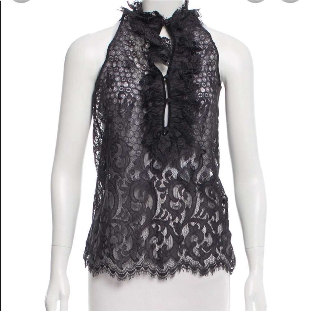 DVF Sleeveless Lace Top size 4